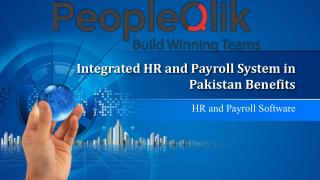 Integrated hr and payroll system in pakistan benefits