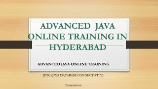 Advanced java online training in hyderabad