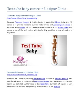 Test tube baby centre in Udaipur Clinic