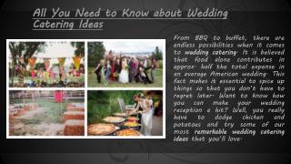All You Need to Know about Wedding Catering Ideas - 123WeddingCards