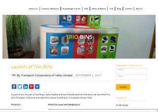 TCIL-Launch of Trio Bins