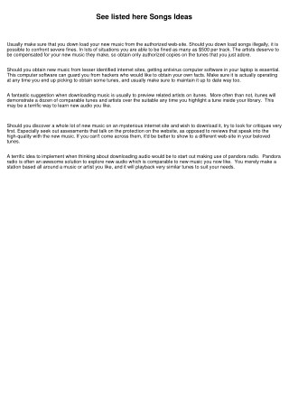 See here Music Guidelines