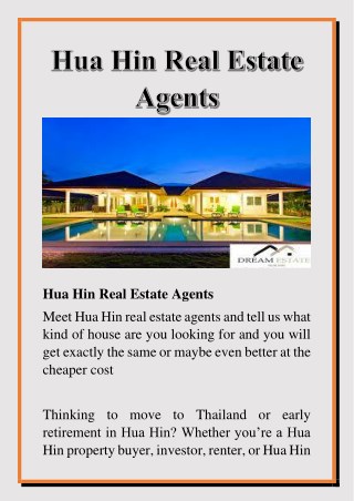 Hua Hin Real Estate Agents