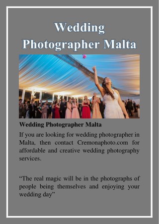 wedding photographer malta