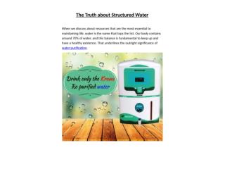 The truth about structured water