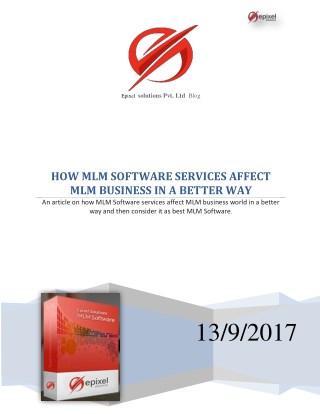 How MLM Software Services affect MLM business in a better way?