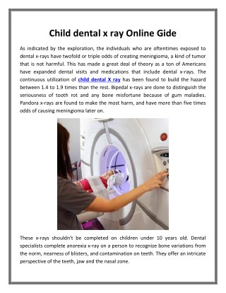 Child dental x ray Online Gide