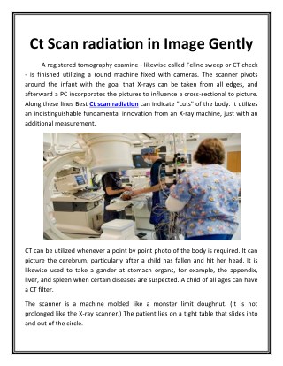 Ct Scan radiation in Image Gently