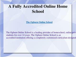 The Ogburn Online School