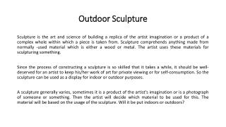 Outdoor sculpture