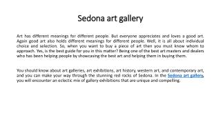 Sedona art gallery