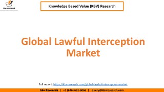 Global Lawful Interception Market Growth