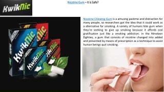 Nicotine Gum