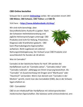 CBD Online bestellen