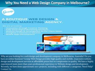 Why You Need a Web Design Company in Melbourne?