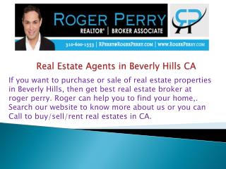 Real Estate Agents in Beverly Hills CA