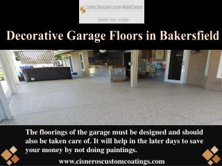Decorative Garage Floors in Bakersfield