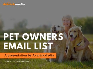 Pet Owners Email Database