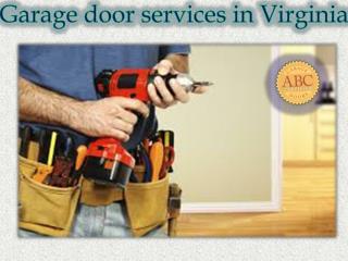 Garage door services in Virginia