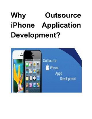 Why Outsource iPhone Application Development?
