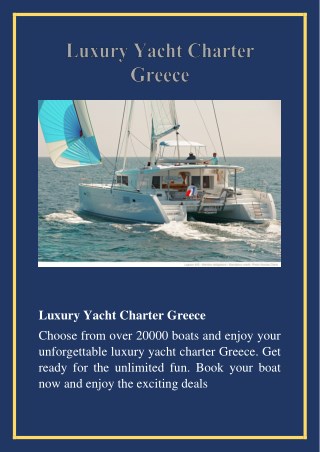 luxury yacht charter greece