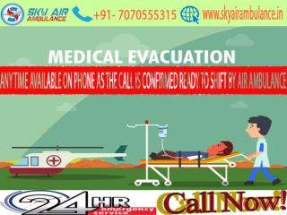 Avail ICU Care Medical Sky Air Ambulance from Kolkata to Delhi with Doctors Facility