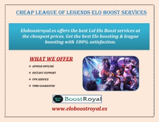 Cheap League of Legends Elo Boost Services