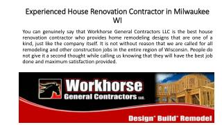 Experienced House Renovation Contractor in Milwaukee WI