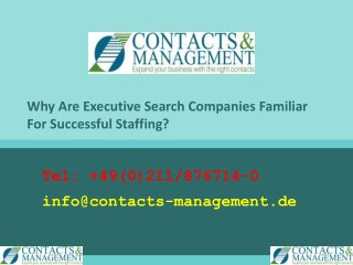 Why Are Executive Search Companies Familiar For Successful Staffing?