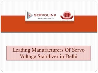 Buy Servo Voltage Stabilizer In Delhi - R. D. Electric Works