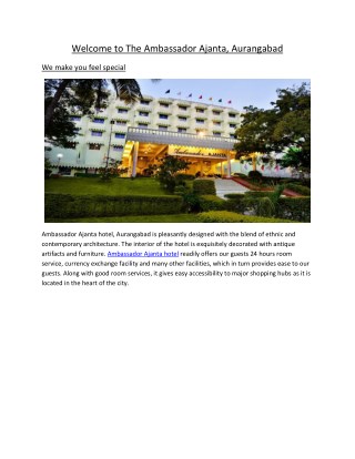 Ambassador luxury hotel India