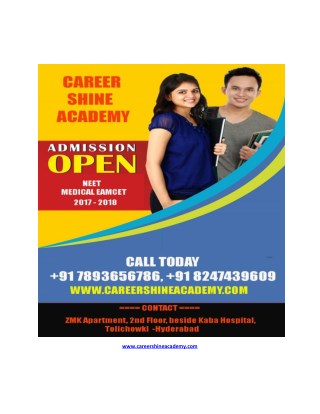 CAREER SHINE ACADEMY - NEET-EAMCET COACHING IN HYDERABAD