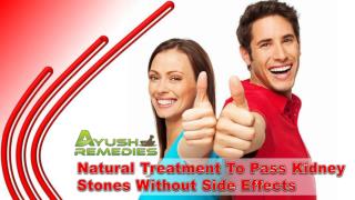 Natural Treatment To Pass Kidney Stones Without Side Effects
