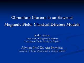 Chromium Clusters in an External Magnetic Field: Classical Discrete Models
