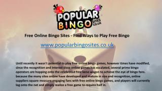 Free Online Bingo Games for More Fun