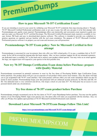 70-357 Microsoft Certified Professional Exam Questions