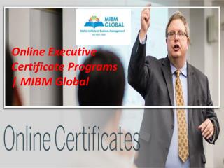 Online Executive Certificate Programs an excellent marketing professional.