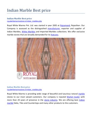 Indian Marble Best price