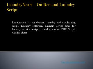 LaundryNcart - Uber for laundry service script