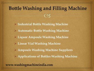 Bottle Washing Machine Manufacturer in India