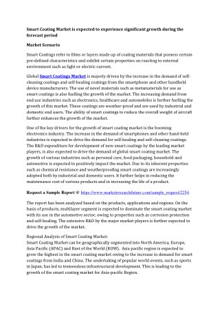 Smart Coating Market 2017: Research, Share, Competitor Strategy, Industry Trends and Forecast to 2022
