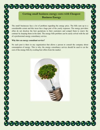 Cutting small business energy costs with Cheapest Business Energy