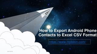 How to Export Android Phone Contacts to Excel CSV Format