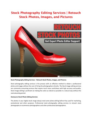 Stock Photography Editing Services | Retouch Stock Photos, Images, and Pictures