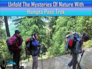 Unfold The Mysteries Of Nature With Hampta Pass Trek