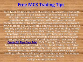 Gold Silver Trading Tips, Live market tips with High Accuracy