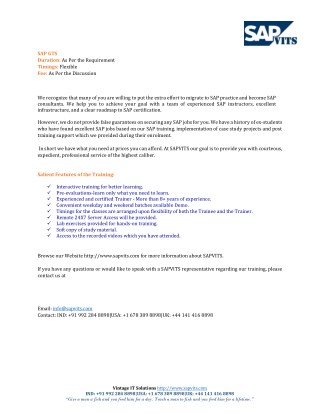 SAP GTS Course Content PDF