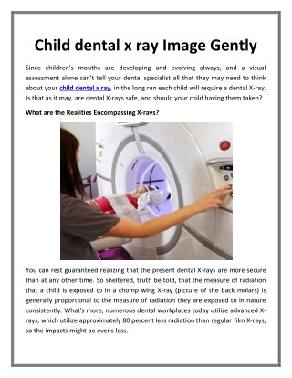 Child dental x ray Image Gently