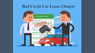 Bad Credit Car Loans Ontario