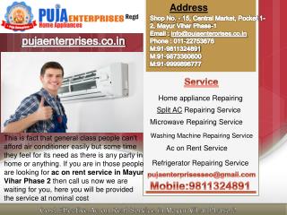 Cost Effective Ac on Rent Service in Mayur Vihar Phase